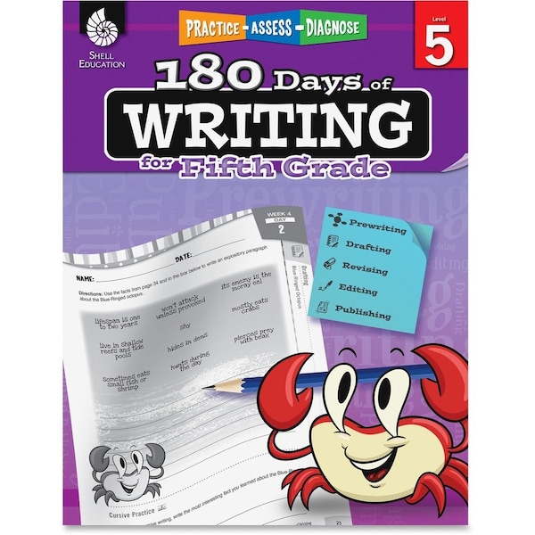 Shell Education 180 Days of Writing Book, Grade 5 51528 - main