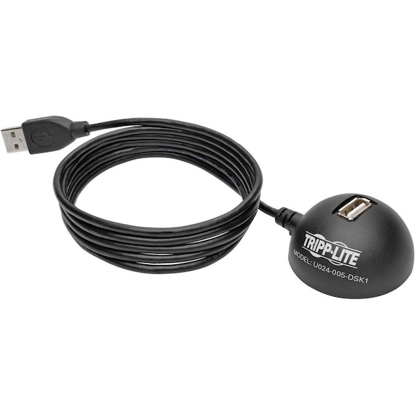 Tripp Lite USB 2.0 Hi-Speed Desktop Gold A/A Extension Cable M/F 1-Port 5ft U024-005-DSK1 - main