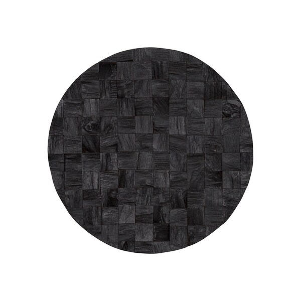 Homeroots Into the Abyss II 24" X 24" Dark Brown Geometric Wood Circle Hanging Dimensional Sculpture 608656 - main