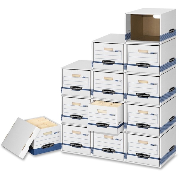 Bankers Box File/Cube File Storage Box Shell - Internal Dimensions: 13in Width x 16.50in Depth x 10.50in, 6PK 1626 - main