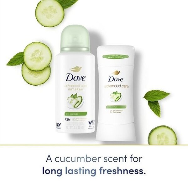 Dove Advanced Care Cool Essentials Antiperspirant Deodorant, 2.5 Fluid Ounce Aerosol, 12PK 69642399 - main