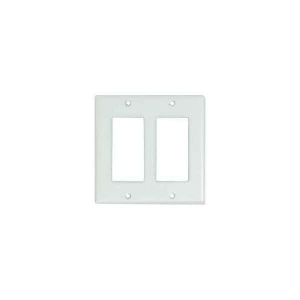 Leviton 80409W Residential-Grade Decora Wall Plates 2-gang white 80409W 80409W - main