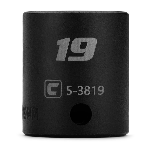 Capri Tools 19 mm Shallow Impact Socket, 3/8-Inch Drive, 12-Point, Metric CP53819 - main
