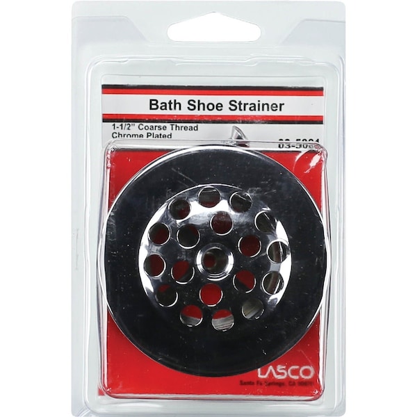 Westlake Pipe & Fittings 1-1/2'' Coarse Thread Bath Shoe Tub Drain Strainer with Chrome Plated Finish 3/1/5001 - main