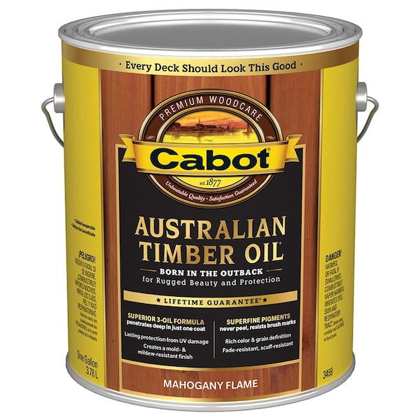 Australian Timber Oil 1 Gal Cabot Mahogany Flame Triple Oil Protection 3459 - main