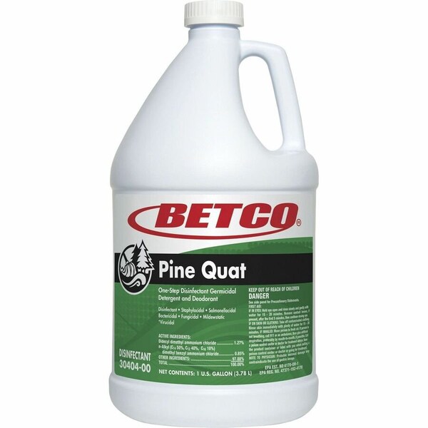 Betco Pine Quat Disinfectant, Pine Scent, 128 oz Bottle, 4PK 3040400 - main