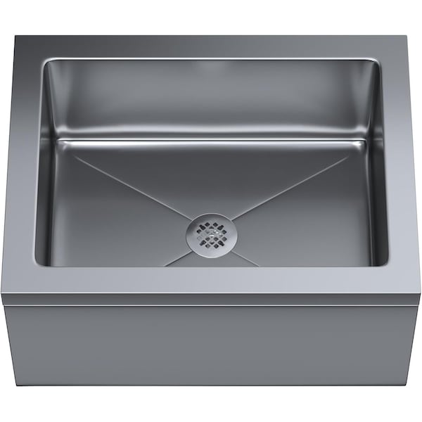 Amgood Stainless Steel Floor Mop Sink 25 in. x 33 in. x 16 in. Sink SINK MS-253316-Z - main
