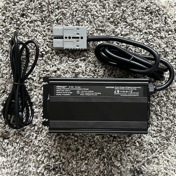 Liftcharger 12V 30 Amp Battery Charger for Pallet Jack, Floor Scrubber, Truck and Equipment with 12v System LCA1230-175A - main