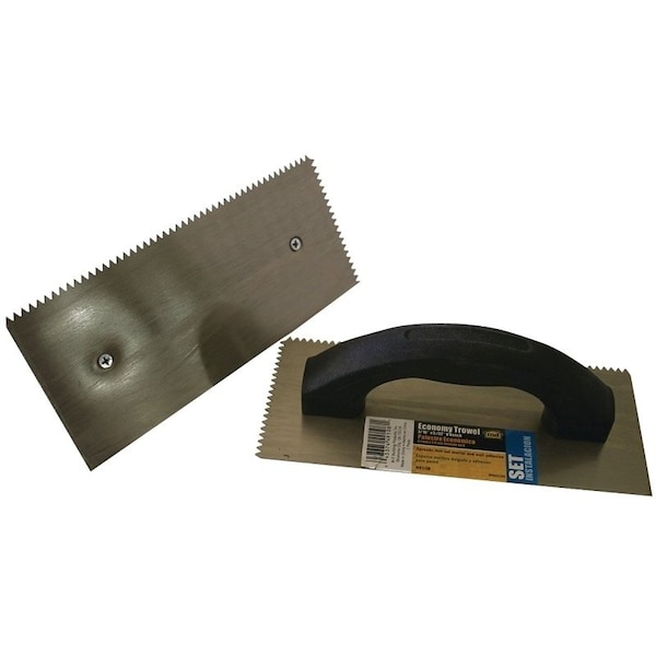 M-D Building Products Tile Installation Trowel, 9 in L, 4 in W, V Notch, Ergonomic Handle 49108 - main