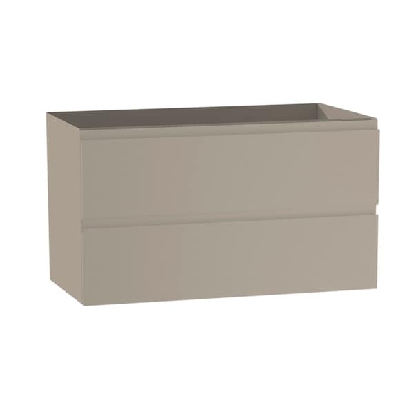 Homeroots 32" Light Brown Wood Freestanding Bathroom Vanity With White Sink And Two Drawers 627473 - main