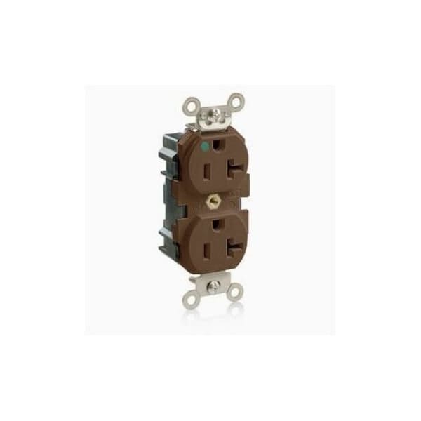 Leviton Straight Blade Receptacle, 5-20R, 20 A, 125V AC, Flush Mount, Self-Grounded MT830 - main