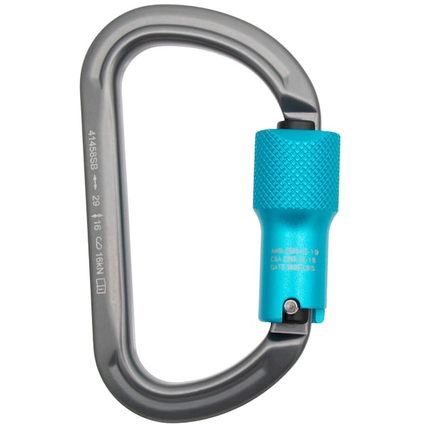 Notch Equipment Offset Oval 3600 lb. ANSI Aluminum Carabiner 41458SB - main