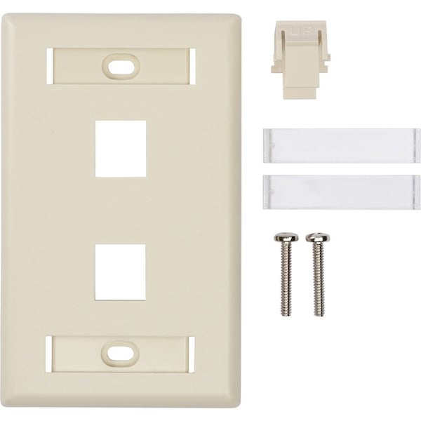 Belden 4-PORT FACEPLATE SINGLE GANG, KEYSTONE-STYLE W/ID WINDOWS AX102248 - main