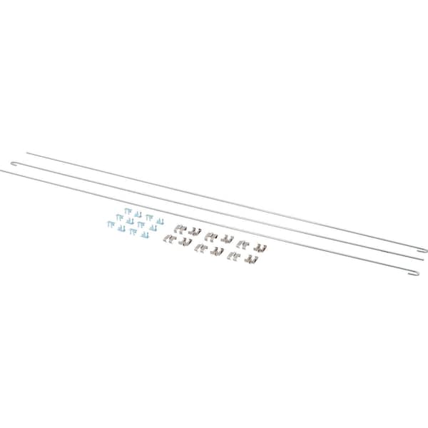 Global Industrial Nexel 84"L Rods and Clips For Wire Shelving Units, Chrome (Set of 3) B2256991 - main