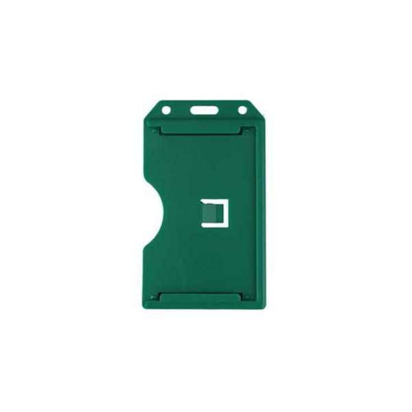 Brady BADGE HOLDER, GREEN, VERTICAL, SEMI-RIGID, CARD HOLDER W/SLOT AND CHAIN, W/4TH SIDE RAIL 1840-8164 - main