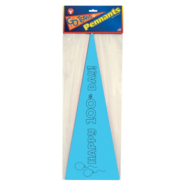 Hygloss Products Happy 100th Day Paper Pennants, 36-Piece Set 88136 - main