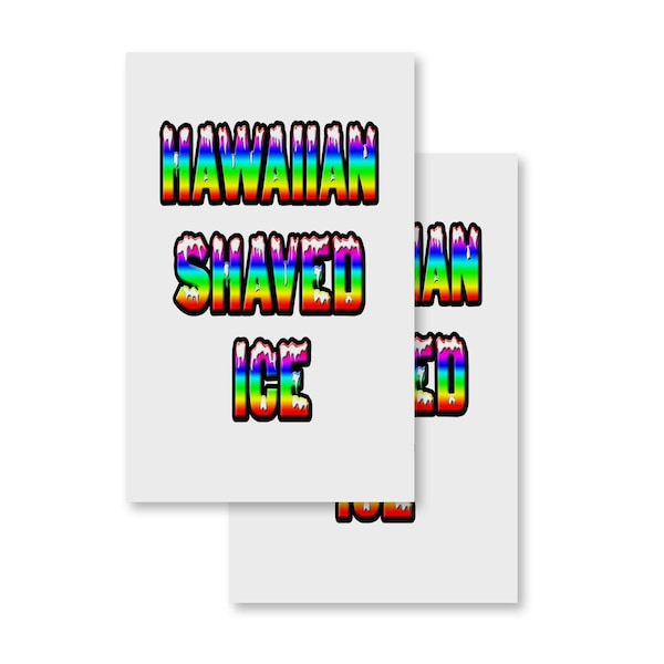 Signmission Hawaiian Shaved Ice, Vinyl Decals Only 24 Inch x 36 Inch, Vinyl Decal, 2PK DSB-2436-2PACK-Hawaiian Shaved Ice - main