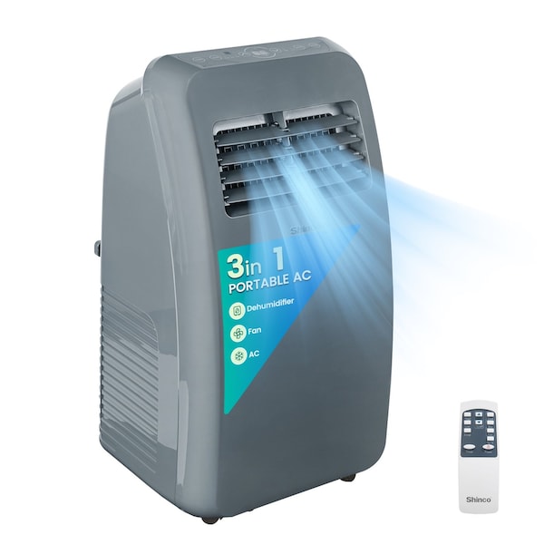 Edendirect 8,000 BTU (4,550 BTU DOE) Portable Air Conditioner Cools 350 sq. ft. with Dehum & Remote ZR-SPF2-08CG - main