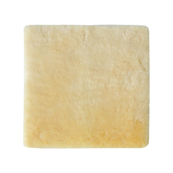 Homeroots 17" Square Natural Off White Medical Grade Sheepskin Chair Pad 388651 - main