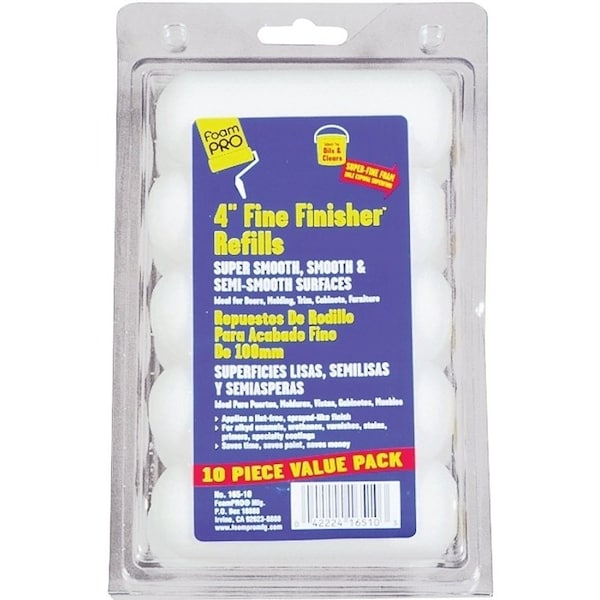 Foampro Roller Refill, 3/8 in Thick Nap, 4 in L, Foam Cover 165-10 - main