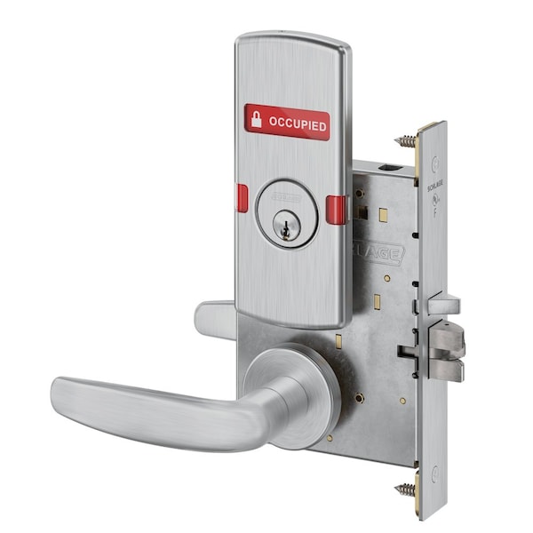 Schlage Grade 1 Entrance Office with Auto Unlocking Mortise Lock, Conventional Cylinder, S123 Keyway, 07 Le L9056P 07A 626 OS-OCC - main