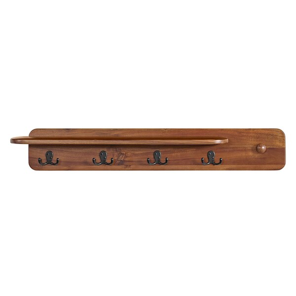 Alaterre Furniture Calais Coat Hook, Warm Chestnut ANCA2970 - main