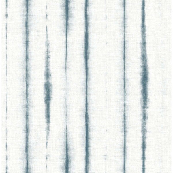 A-Street Prints Orleans Teal Shibori Faux Linen Wallpaper 2969-26052 - main