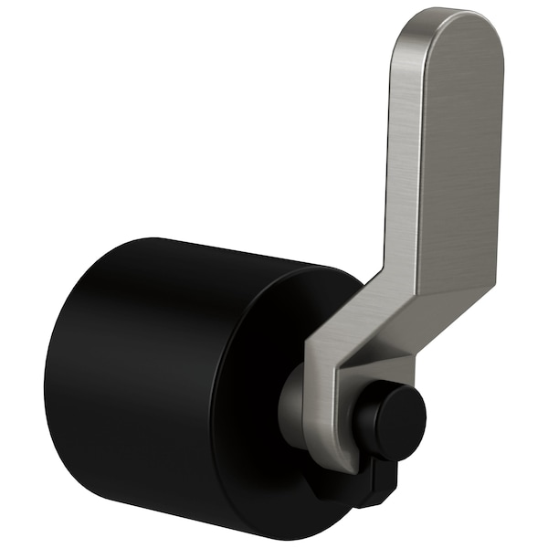 Brizo Litze Single-Handle Freestanding Tub Filler Handle Kit, Industrial Lever Matte Black/Luxe Steel HL7034-BLSL - main