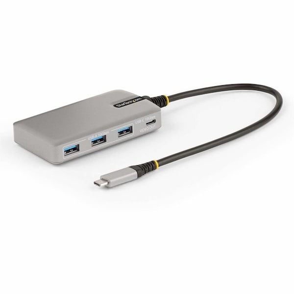 Startech.Com 4-PORT USB-C HUB WITH USB-C DP ALT MODE VIDEO OUTPUT 4K 60HZ - 3X USB-A, 1X USB TYPE-C, 100W HB31C3A1CDPPD3 - main