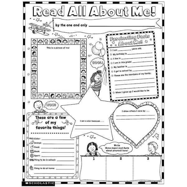 Scholastics Teacher Scholastic Teaching Resources Sc-0439152852 Instant Personal Poster Sets Read A-Ll About Me SC-0439152852 - main