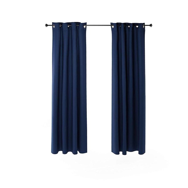 Furinno Collins Blackout Curtain, 52 x 84 in. - 2 Panels - Dark Blue 2-FC66004DBL - main