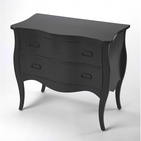 Homeroots Black 2 Drawer Chest 389781 - main