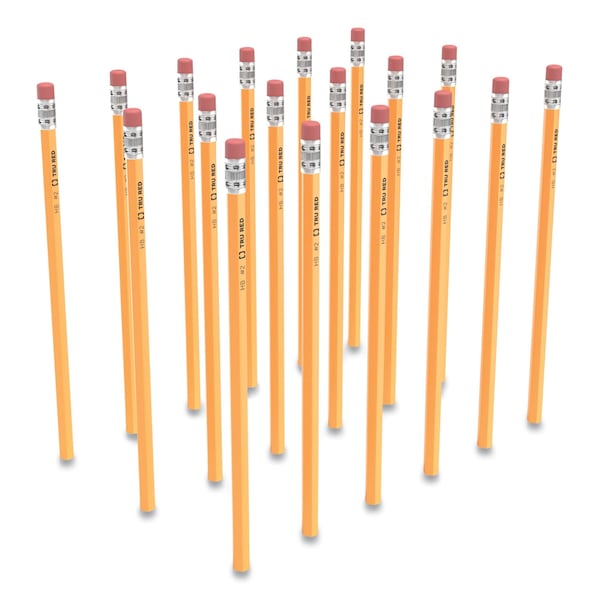 Tru Red Wooden Pencil, HB No 2, Black Lead, Yellow Barrel, 48PK TR58561 - main