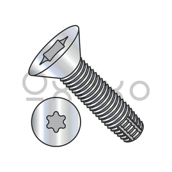 Oxoxo 12-24X1 Six Lobe Flat Thread Cutting Screw Type F Fully Threaded Zinc And Bake, 4000PK 326458 - main