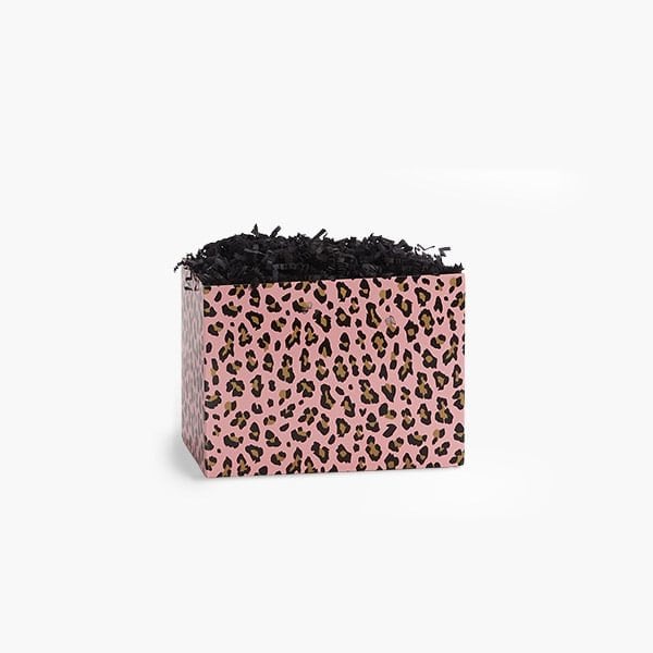 Nashville Wraps Lipstick Leopard Basket Box, Small 6.75x4x5, 6PK LPLS - main