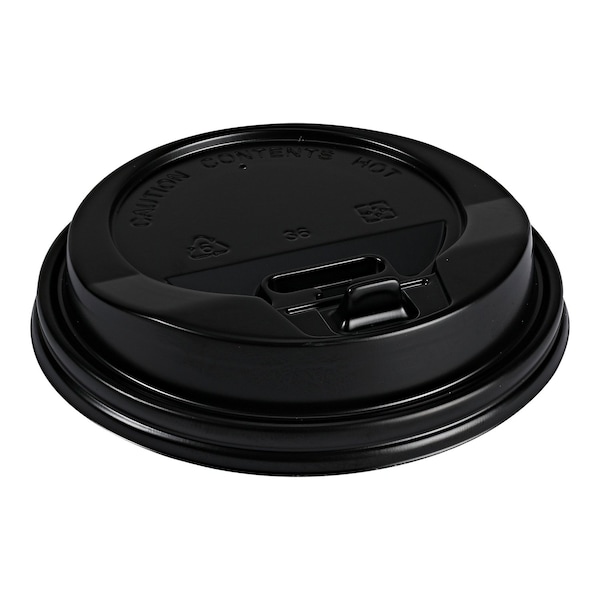 Empress Dome Lid for 10-20oz Paper Hot Cups Black 90 mm Rim, 1000PK E1020-DLB - main