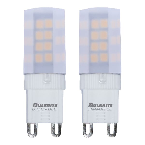 Bulbrite 35-Watt Equivalent T4 Dimmable Bi-Pin (G9) LED Light Bulb Soft White, 2PK 861515 - main