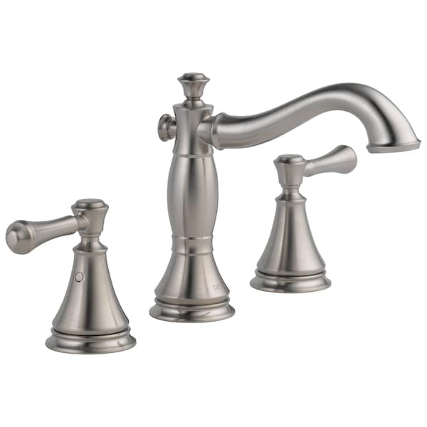 Delta 3-hole 6-16" installation Hole Widespread Lavatory Faucet, Stainless 3597LF-SSMPU - main