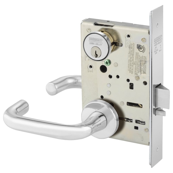 Sargent Grade 1 Storeroom or Closet Mortise Lock, J - Lever, LN - Rose, Field Reversible, Conventional Cyli 8204 LNJ 26 - main
