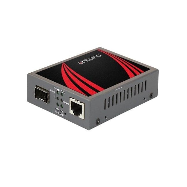 Antaira 10/100/1000TX to 100/1000BASE-X Dual Rate Media Converter w/SFP Slot EMC-0201G-SFP-DR - main