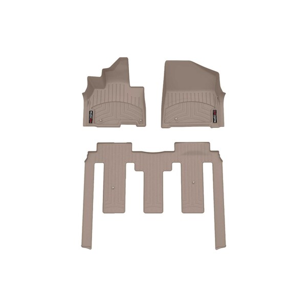 Weathertech Tan Front and Rear Floorliners, 2025 KIA Carnival 451911-1-2 - main