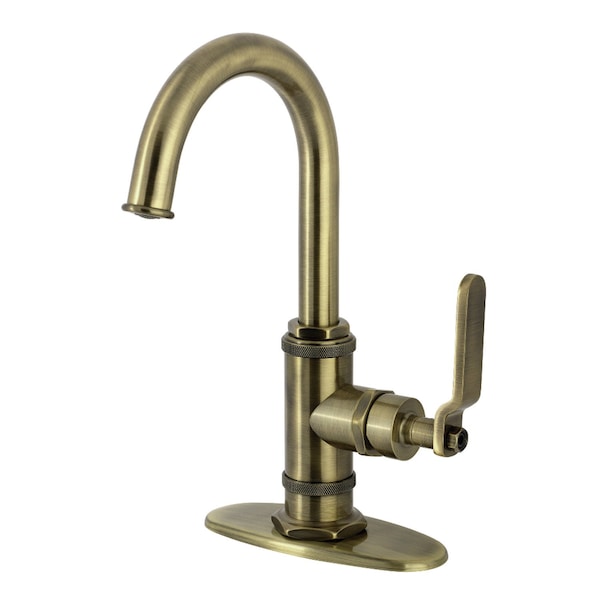 Kingston Brass Single-Handle Bar Faucet, Antique Brass KSD8503KL - main
