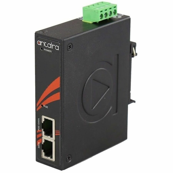 Antaira Industrial IEEE 802.3bt Gigabit Type 3 4PPoE Injector, EOT, -40 degree C ~ 75 degree C INJ-0200G-60-24-T - main