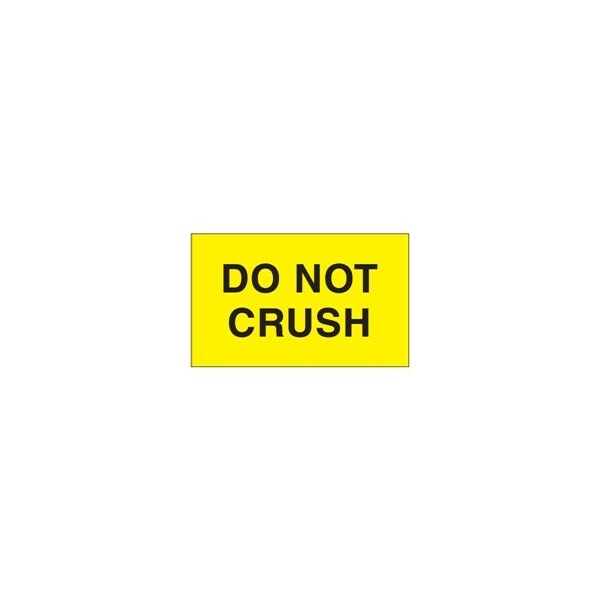 Bubblefast 3 x 5'' - ''Do Not Crush'' Fluorescent Yellow Labels BFDL2321 - main