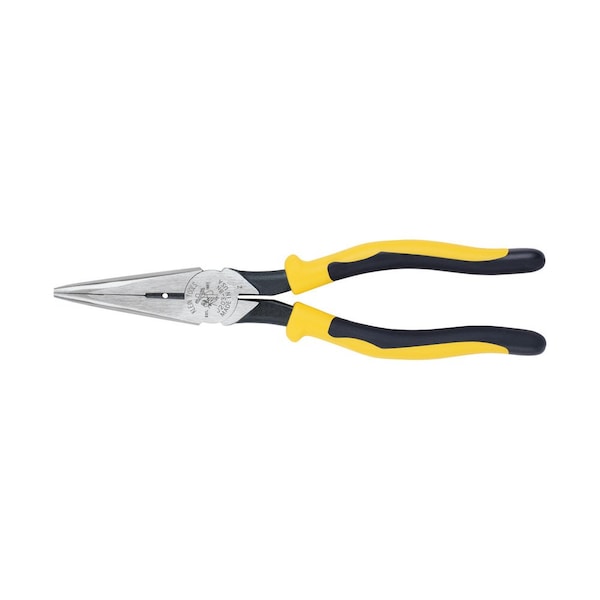 Klein Tools 8 9/16 in J203 Long Nose Plier, Side Cutter Plastic Dipped Handle J203-8N - main