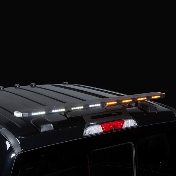 Putco Light Bar, 48 Inch Length; Full Bar; Roof Mount; Tri-Color Strobe LED; Amber/ White And Blue; Clear 950248 - main