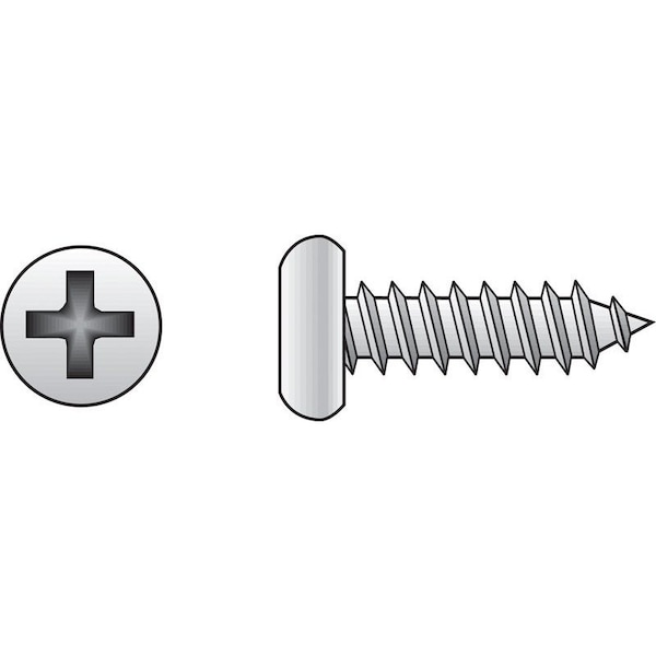 Hillman Sheet Metal Screw, Pan Head Phillips Drive, 100 PK 80020 - main