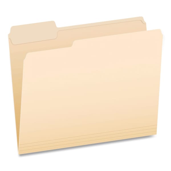 Pendaflex Earthwise 100% Recycled Manila File Folder, 1/3-Cut Tabs: Assorted, Letter, 0.75" Expansion, 100PK 1006989 - main
