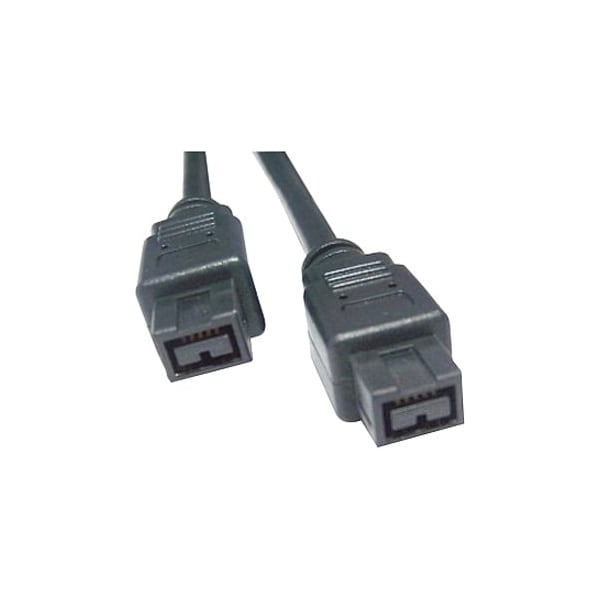 Micro Connectors 15 ft. FireWire IEEE 1394B 9P-9P Cable, Black E07-245 - main