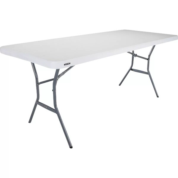 Lifetime 6 'x30'' Wht Granite Light Commercial Grade Folding Table 2924 - main